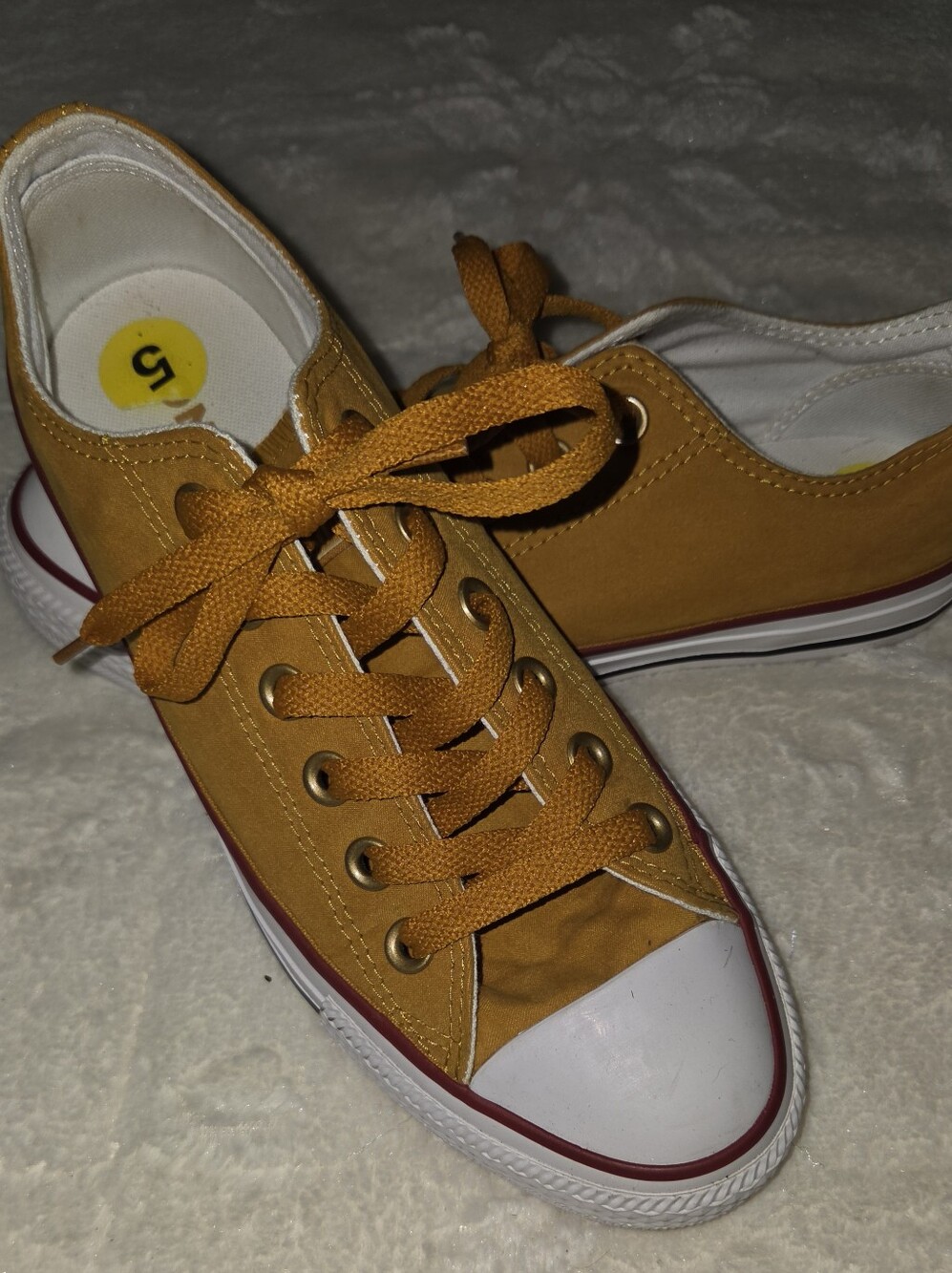 Converse Mustard Yellow Low Top Canvas Sneakers